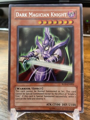 2004 Yugioh Reshef of Destruction Dark Magician Knight ROD-EN001 Secret Rare-image
