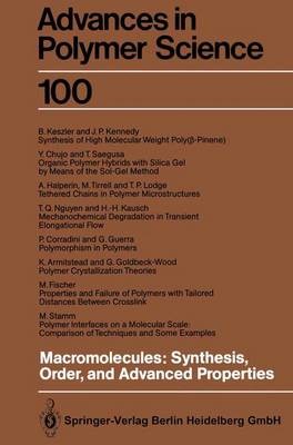 Macromolecules: Synthesis, Order and Advanced Properties - 9783662149959-image