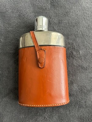Vintage Sheldon Leather Bound Flask-image