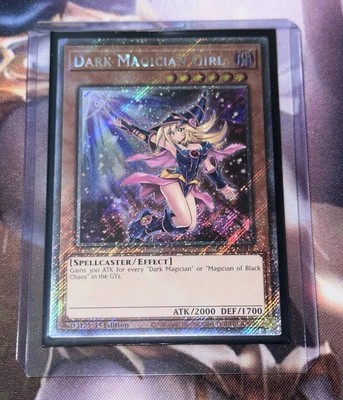 Yugioh Dark Magician Girl 7th Art RA04-EN107 Platinum Secret Rare 1st Edition NM-image