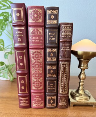 Lot Of 4 Franklin Library Limited Edition Leather Bound Books Female Authors-image