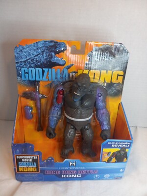 Godzilla vs Kong Hong Kong Battle King Kong Damage Reveal Playmates Toy In Hand-image