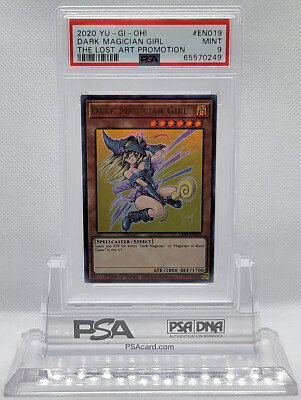 2020 YUGIOH LART-EN019 DARK MAGICIAN GIRL ULTRA RARE HOLO PSA 9 MINT #65570249-image