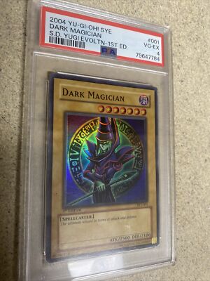 Yu-Gi-Oh Dark Magician SYE-001 (1st Edition) PSA 4-image