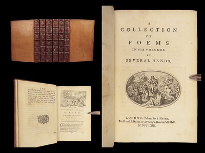 1763 Collection of English Poems British Poetry John Dyer William Blackstone 6v-image