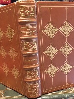 Franklin Library: ADVENTURES OF HUCKLEBERRY FINN: MARK TWAIN-image