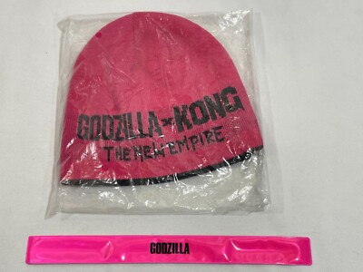Godzilla x Kong: The New Empire Movie Promo Beanie Hat Cap & Slap Bracelet Swag-image