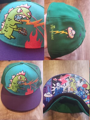 Rare Godzilla Kajui Cartoon Anime UFO TKDK Tokidoki 2009 NewEra Hat Cap NM-image