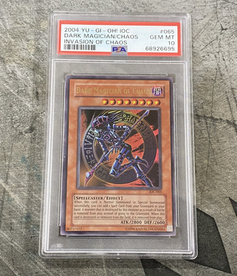 2004 Yu-Gi-Oh Dark Magician Of Chaos PSA Gem Mint 10 Invasion of Chaos IOC-065-image