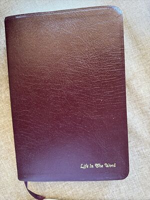 VTG Life In The Word Leather Bound Bible…1987 - Never Used W/Tabs-image