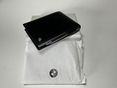 BMW Leather bound Jotter Pad w/ pen  New In Box-image