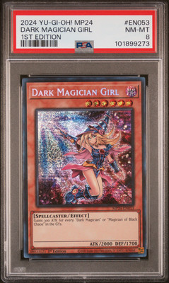 2024 YU-GI-OH! MP24-25TH ANV TIN: DUELING MIRRORS DARK MAGICIAN GIRL PSA 8-image