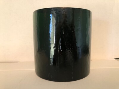 GLASS BOOKEND EMERALD GREEN ITALY LEATHER BOUND BLENKO STYLE-image
