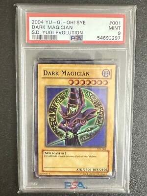 2004 Yu Gi Oh Dark Magician S. D. Yugi Evolution SYE #001 PSA 9-image
