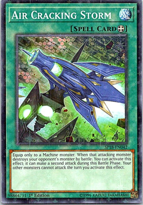 Air Cracking Storm SP18-EN042 Yu-Gi-Oh! Light Play 1st Edition Starfoil -image