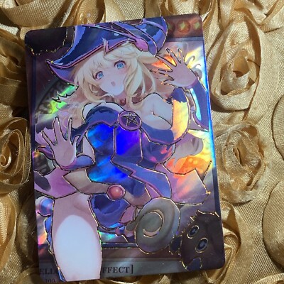 Dark Magician Girl YU-GI-OH! Goddess Story Anime ACG Waifu Girl Holo Card Effect-image