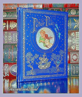 New Peter Pan by Barrie Illustrated Leather Sealed Bound Collectible Hardcover-image