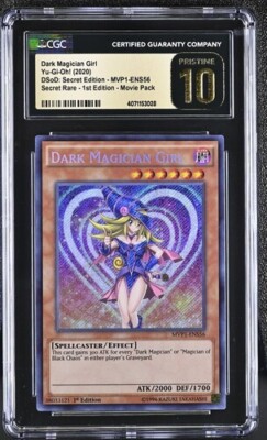 Yu-Gi-Oh! CGC 10 PRISTINE Dark Magician Girl MVP1-ENS56 Secret Rare 1st Edition-image