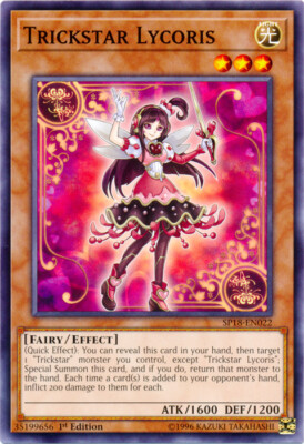 Yugioh! LP Trickstar Lycoris - SP18-EN022 - Common - 1st Edition Lightly Played,-image
