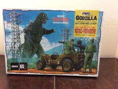 MPC 882/12 Godzilla Willys MB Jeep Planetary Defense Vehicle 1:25 Sealed New B96-image