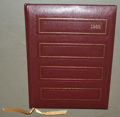1985 Planning Calendar book - leather bound - unused-image