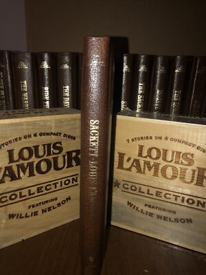 SACKETT Louis L'Amour Collection GENUINE LEATHER edition Gold Page Edges Tell-image