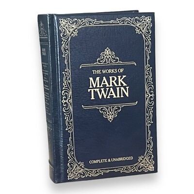 The Works of Mark Twain Collectible Leather Bound Gift Longmeadow Press 1981-image