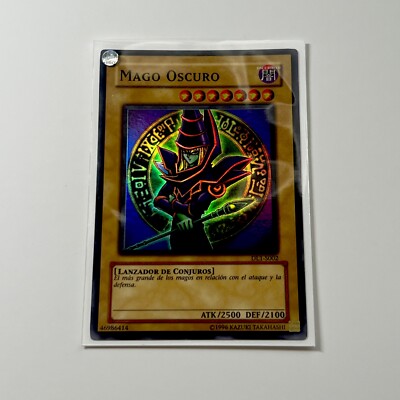 Yugioh (NM) Dark Magician DL1-S002 Super Rare Spanish Duelist League 1 2003 RARE-image