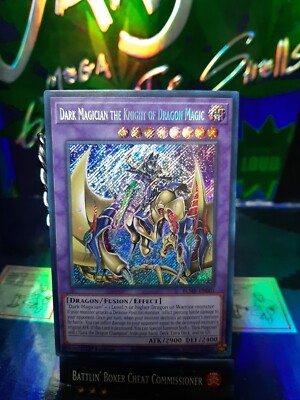 * DARK MAGICIAN THE DRAGON KNIGHT OF MAGIC * 1ST SECRET RARE BLMR-EN001 YUGIOH!-image