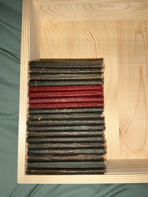 Little Leather Library Collection, Quantity 19, Shadow Box Included-image
