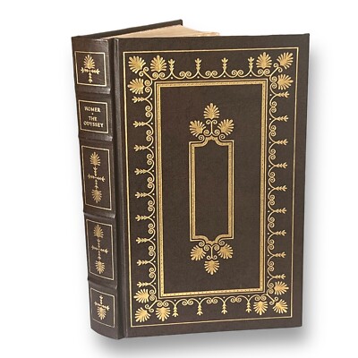 THE ODYSSEY Homer Franklin Library 1979 Illustrated Leather bound Gold Gilding-image