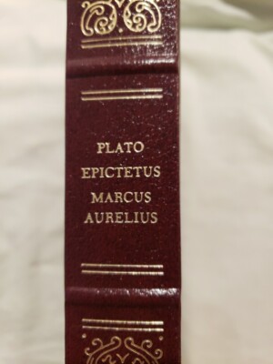 Harvard Classics: Plato, Epictetus, & Marcus Aurelius – 1980 Leather Bound-image
