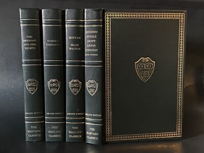 The Harvard Classics ~ Registered Edition P.F. Collier Leather 4 Book Collection-image