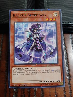 Backup Secretary (Starfoil) - Star Pack Vrains - SP18-EN002 - Starfoil Rare - NM-image