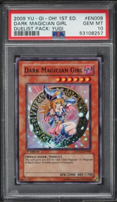 2009 Yu-Gi-Oh! Dark Magician Girl DPYG-EN008 1st Edition PSA 10 GEM MINT-image