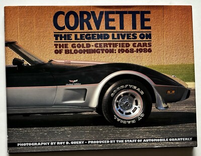 CORVETTE The Legend Lives On (Hardcover, 1987) Leather Bound Edition Roy Query-image