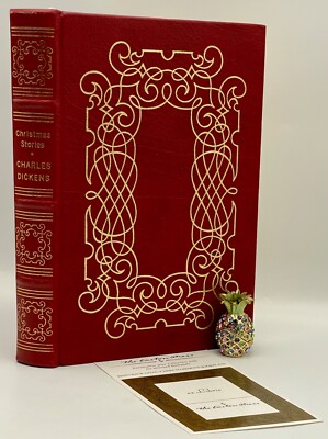 5V Easton Press A CHRISTMAS CAROL Books CHIMES CRICKET ON THE HEARTH Haunted Man-image