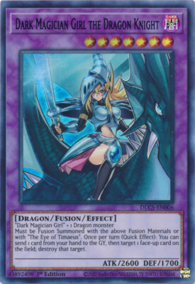 Yugioh Dark Magician Girl the Dragon Knight - DLCS-EN006 - Ultra Rare - Green-image