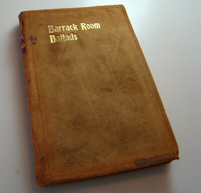 WWI British Army Song Lyrics Book Barrack Room Ballads Leather Bound old-image