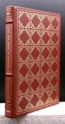 Stephen Crane RED BADGE OF COURAGE Leather Franklin Press 1979 Ltd. Illustrated-image