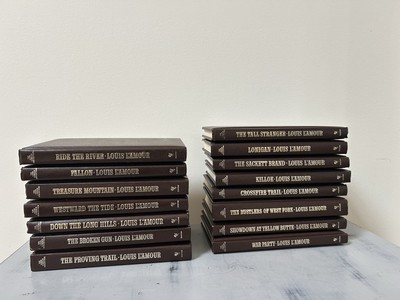 15 The Louis L'Amour Collection Bantam Leatherette Hardcover Book Lot-image