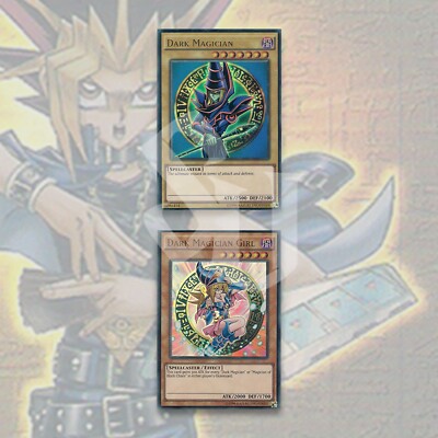 DARK MAGICIAN & DARK MAGICIAN GIRL | Ultra Rare YuGiOh AMAZING! From Yugi's Deck-image