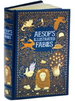 ❤️ AESOP'S ILLUSTRATED FABLES by Aesop Leather Bound Collectible NEW-image