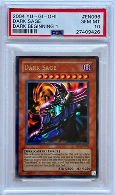 Yu-Gi-Oh! PSA 10 GEM-MT 'Dark Sage' DB1-EN096 ~ULTRA RARE~ VERY LOW POP-image