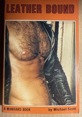 LEATHER BOUND -1978  MICHAEL SCOTT  MANHARD VINTAGE PULP NOVEL GAY INTEREST-image