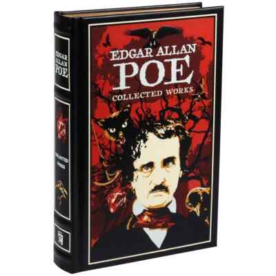 New EDGAR ALLAN POE: COLLECTED WORK stories and poems Leather Bound Classics-image