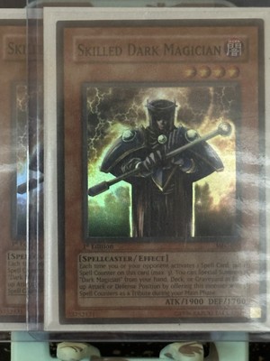 Vintage Yu-Gi-Oh TCG CCG Skilled Dark Magician MFC-065 Super Rare 1st Edition x2-image