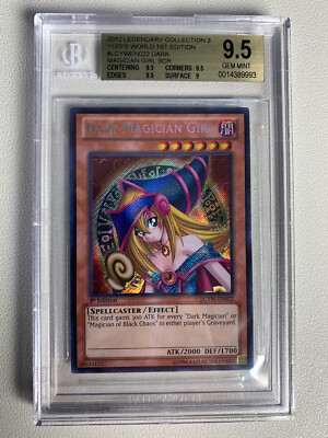 Yugioh 2012 Dark Magician Girl Secret 1st LCYW-EN022 BGS 9.5 Mint POP 10 | PSA-image