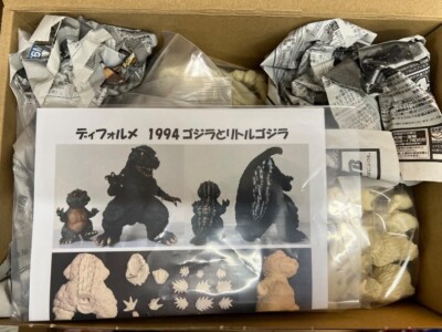 Godzilla & Little Godzilla 1994 garage kit Deformed Shigeo Mori Japan New-image