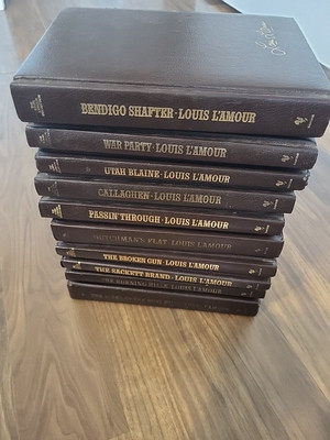 (10) The Louis L'Amour Collection Bantam Leatherette Hardcover Ed Book Lot -image